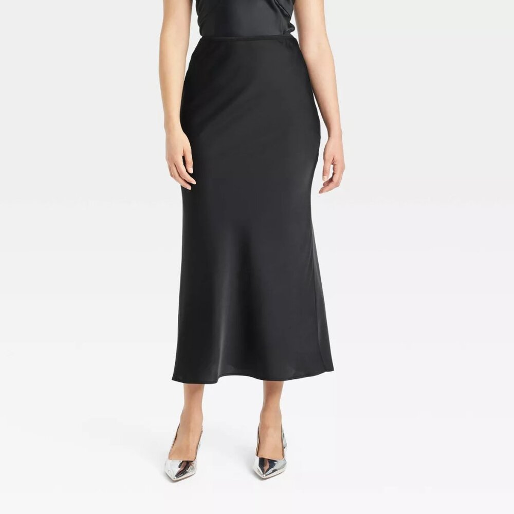 NWT A New Day Maxi Satin Slip Skirt - XS